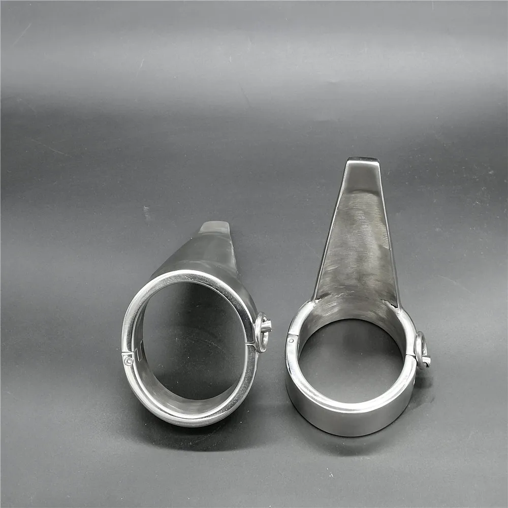 New Design Stainless Steel Oval Fetter Shackles High-heel Shoe Ankle Cuffs Restraint Adult Bondage BDSM Sex Toy For Male Female