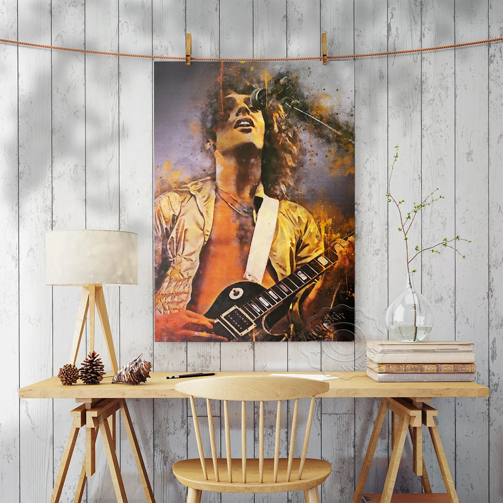 Britain Rock Musician Peter Kenneth Frampton Poster, Music Singer Art Prints, Frampton Guitar Singing Watercolour Decor Mural