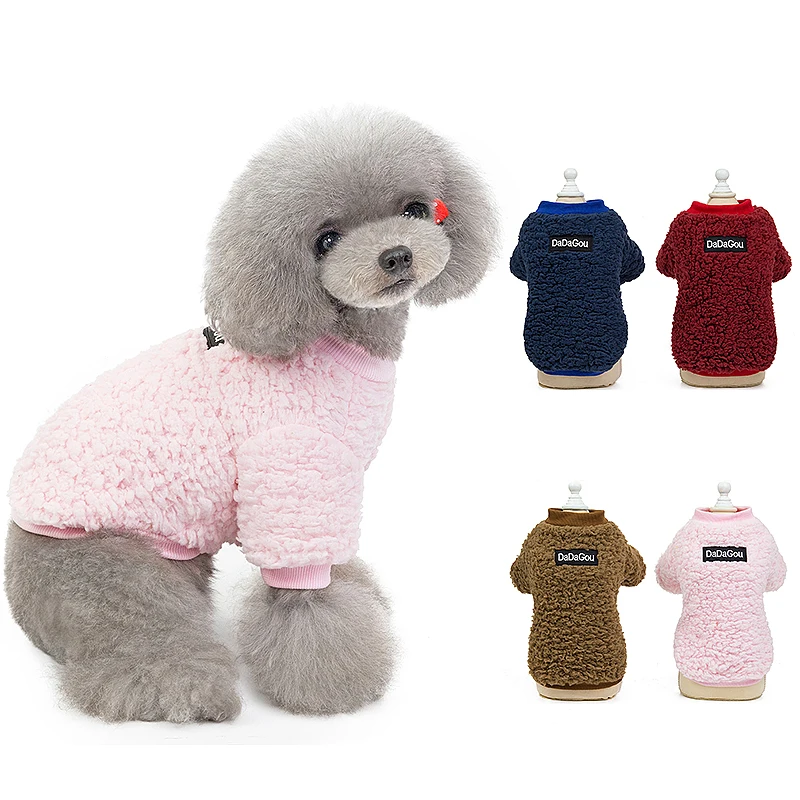 

Simple Stylish Warm Pug Dog Clothes Cashmere Pet Dog Coat Jacket Winter Puppy Outfit Chihuahua Yorkie Pet Clothes Dogs Costume