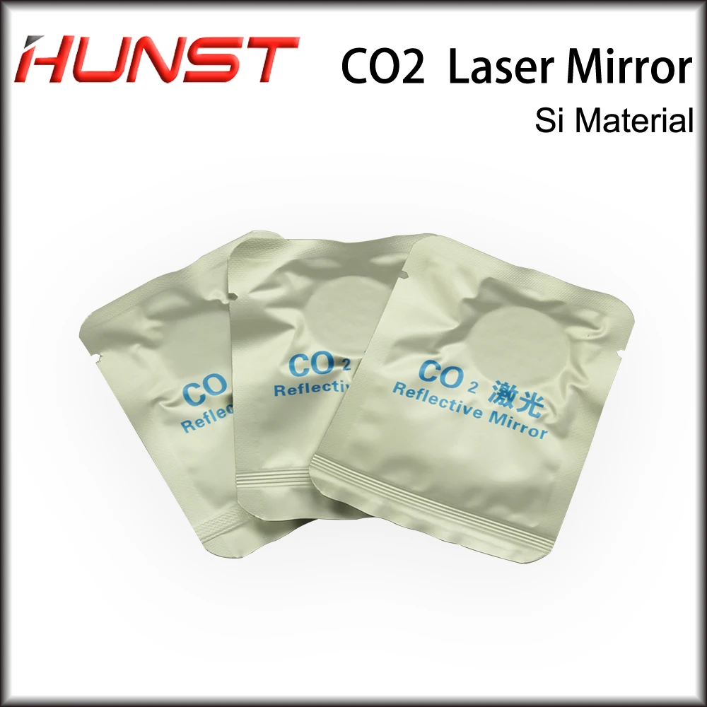 Imagem -03 - Hunst Peças Lote Co2 si Laser Espelho Diâmetro 20 25 30 mm Silicone Reflexivo Lente para Gravação a Laser Máquina de Corte Acessórios