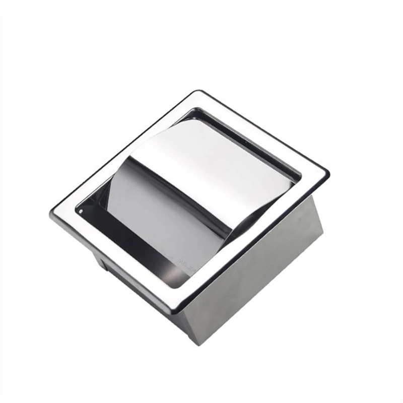 Paper Holders Modern Wall Mount  304 Stainless Steel Bathroom Toilet Paper Holder WC Roll Paper Tissue Box