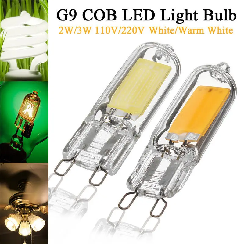 

G9 Mini LED COB Bulb 3W 5W Glass Crystal Lights for Home Pendant Light Fixture Chandelier Replace 25W 45W Halogen Lamp 110V 220V