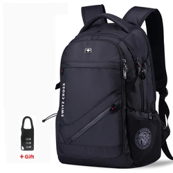 Mochila 스위스 남성 도난 방지 백팩, USB 노트북, 학교 여행 가방, 방수 비즈니스 15.6, 17 인치 노트북 백팩