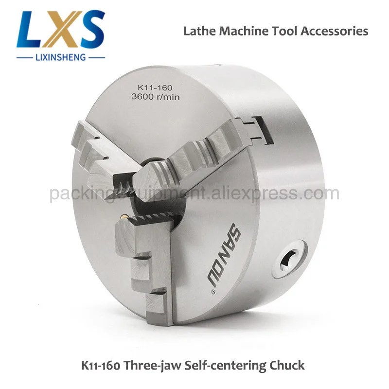 

High-precision 6 Inch 160mm 3 Jaw Self-centering Chucks SANOU K11-160 Metal Scroll Chuck For Drilling Milling Machine