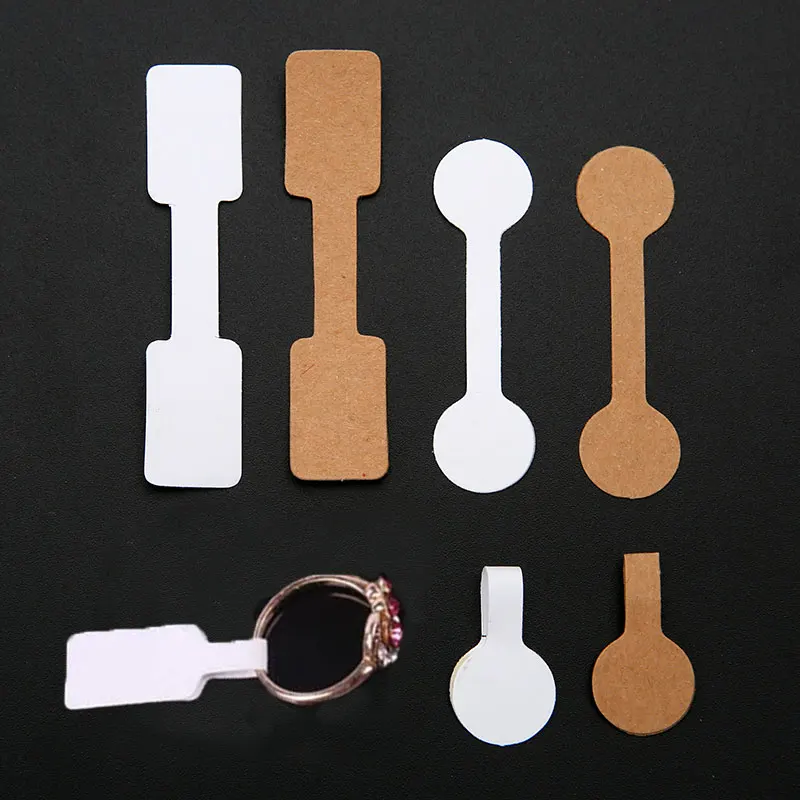 100pcs Paper Small Price Tags Stickers For Ring Jewelry Making Blank Price Labels Hang Tag Card Diy Necklace Bracelet Packaging