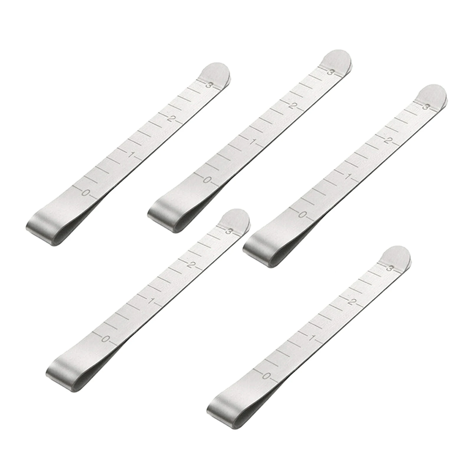 5Pcs Silver Sewing Quilting Clips Stainless Steel Hemming Clips Measurement Ruler Patchwork Fabric Quilting Craft Sewing Tool