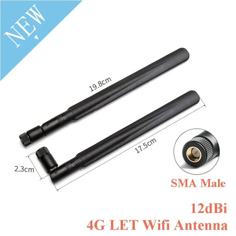 4G LET WIFI เสาอากาศ 12dBi HIGH GAIN SMA ชาย Omnidirectional เสาอากาศ Router 700-2700MHz โมเด็มสำหรับ 3G 4G GSM GPRS