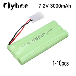 7.2v 3000mah NiMH Battery 6*1.2v For Rc toys Car Tanks Trains Robot Boat Ni-MH AA 1400mah 7.2v Rechargeable Battery Tamiya plug