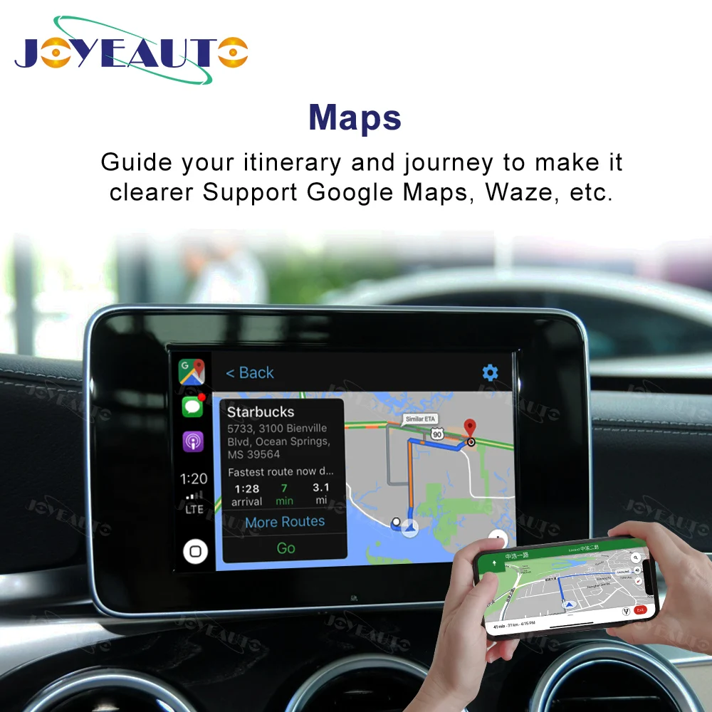 Joyeauto Wireless CarPlay Android Auto for Mercedes GLC NTG 5 2015-2017 Retrofit Support Rear Camera Guidelines Car Play AirPlay