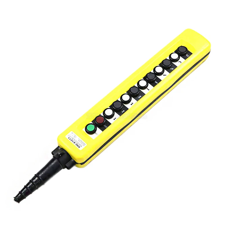 1Pcs XAC-A1271 Rain Proof Travel Crane Lifting Button Control Switch Chain Hoist  Controller Pendant Yellow