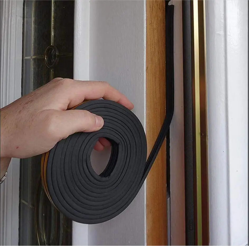 5 meters of self-adhesive strip sealing and / d / p / i doors type window gasket foam rubber soundproof sealed collision strip