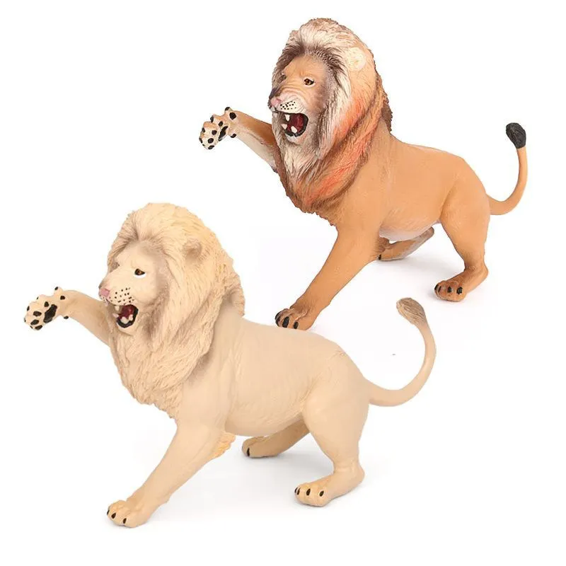 NEW Simulation Wild Animal Action Plastic Action ABS Models Lion Baby Figures Collection Dolls Educational toy for children Gift