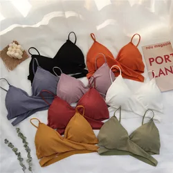 Cotton Bras For Women Brassiere Backless Underwear Wireless Bra Top Female Sexy Lingerie Bralette Wire Free Seamless Bra