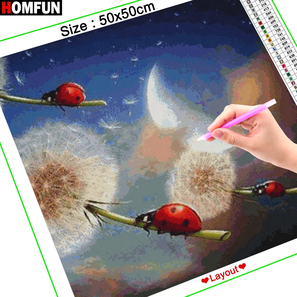 HOMFUN Diamond Painting Full Square/Round Drill 5D DIY 