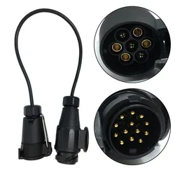 Adapter Connector Car Accessories Connector Plug 7 Pin to 13 Pin Trailer Light Extension Adaptor Socket Plug Caravan Towing