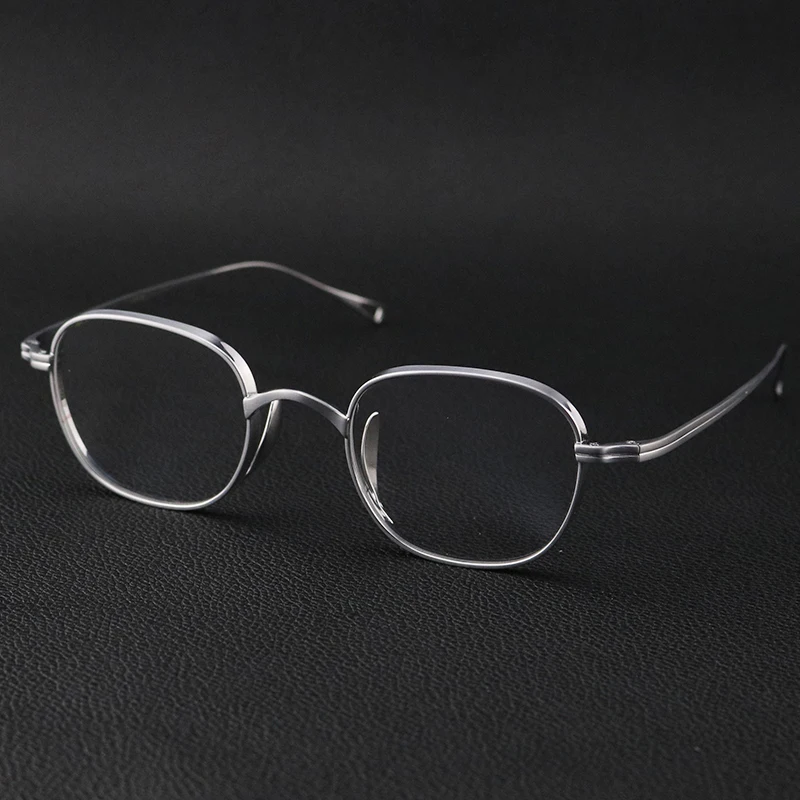 Vintage Pure Titanium Glasses Frame Men Myopia Square Prescription Optical Eyeglasses Frame Male 2021 Luxury Brand Eyewear