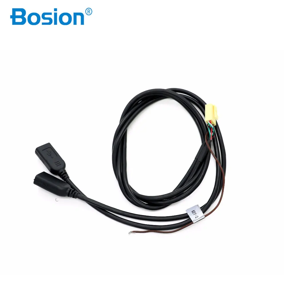 USB cable for android car radio long usb cable doube USB Head Unit 10Pin connector