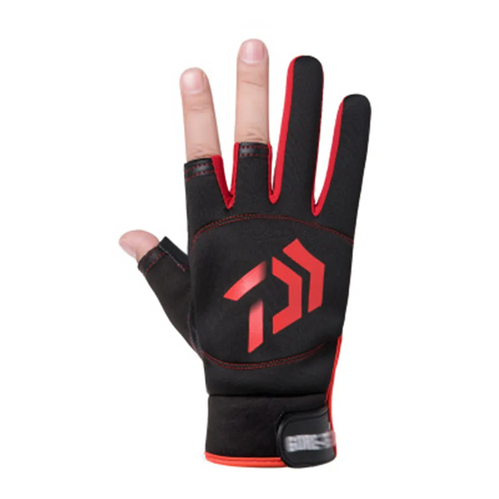 Rękawice wędkarskie muchowe Outdoor 3 Fingers Cut rękawice Woterproof akcesoria wędkarskie Outdoor Hiking antypoślizgowe rękawice wędkarskie SBR