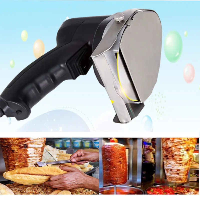 

110V/220V Handheld Electric Meat Cutter Automatic Meat Slicer Meat Cutting Machine Barbecue Circular Knife Scraper KS100E