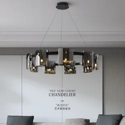 Scandinavian Led Crystal Chandelier Gold Black for Bedroom Living Room Hall Pendant Lamp Home Decor Interior Lighting Fixture