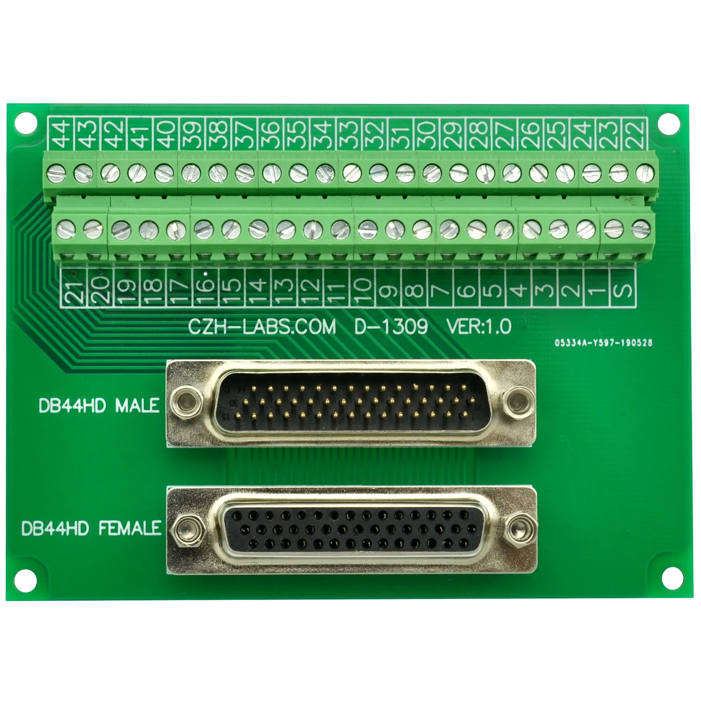 

CZH-LABS DSUB DB44HD Male/Female Header Breakout Board, D-SUB Breakout Moudle.