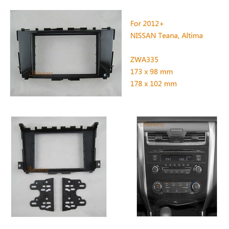 ZWNAV 11-335 Double DIN Car Stereo Radio Fascia multimedia Frame Panel Kit for NISSAN Teana, Altima 2012+