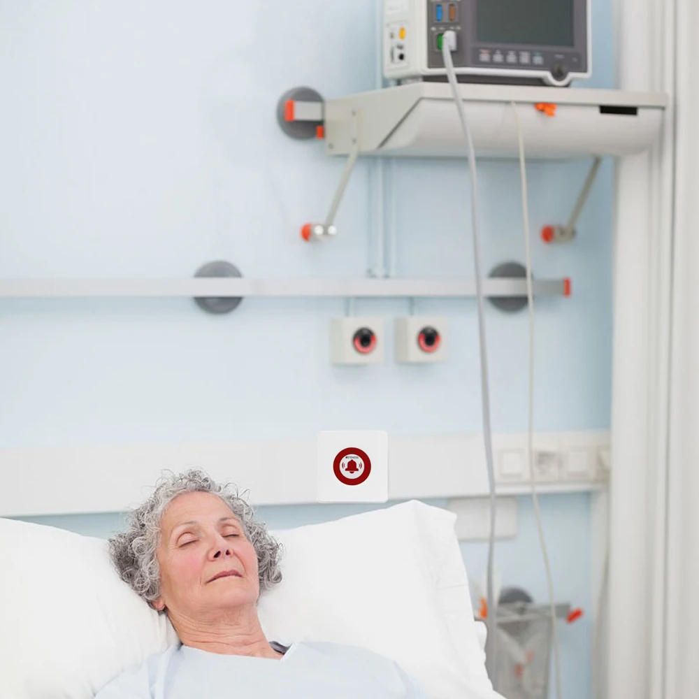 Беспроводной звонок Retekess TD002, водонепроницаемый, IPX3, кнопка вызова, передатчик для пожилых людей, система вызова медсестры