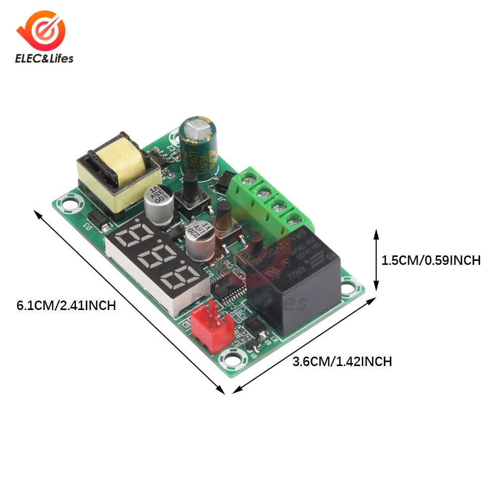 W1209 luce blu/rossa/verde AC 110-220V termostato temperatura fredda termostato interruttore di controllo della temperatura termometro regolatore di