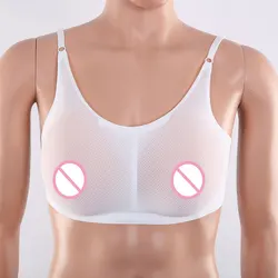 Realistic Fake boobs false shemale breast forms meme tits silicone artificial breast with sexy bra For drag queen Crossdresser