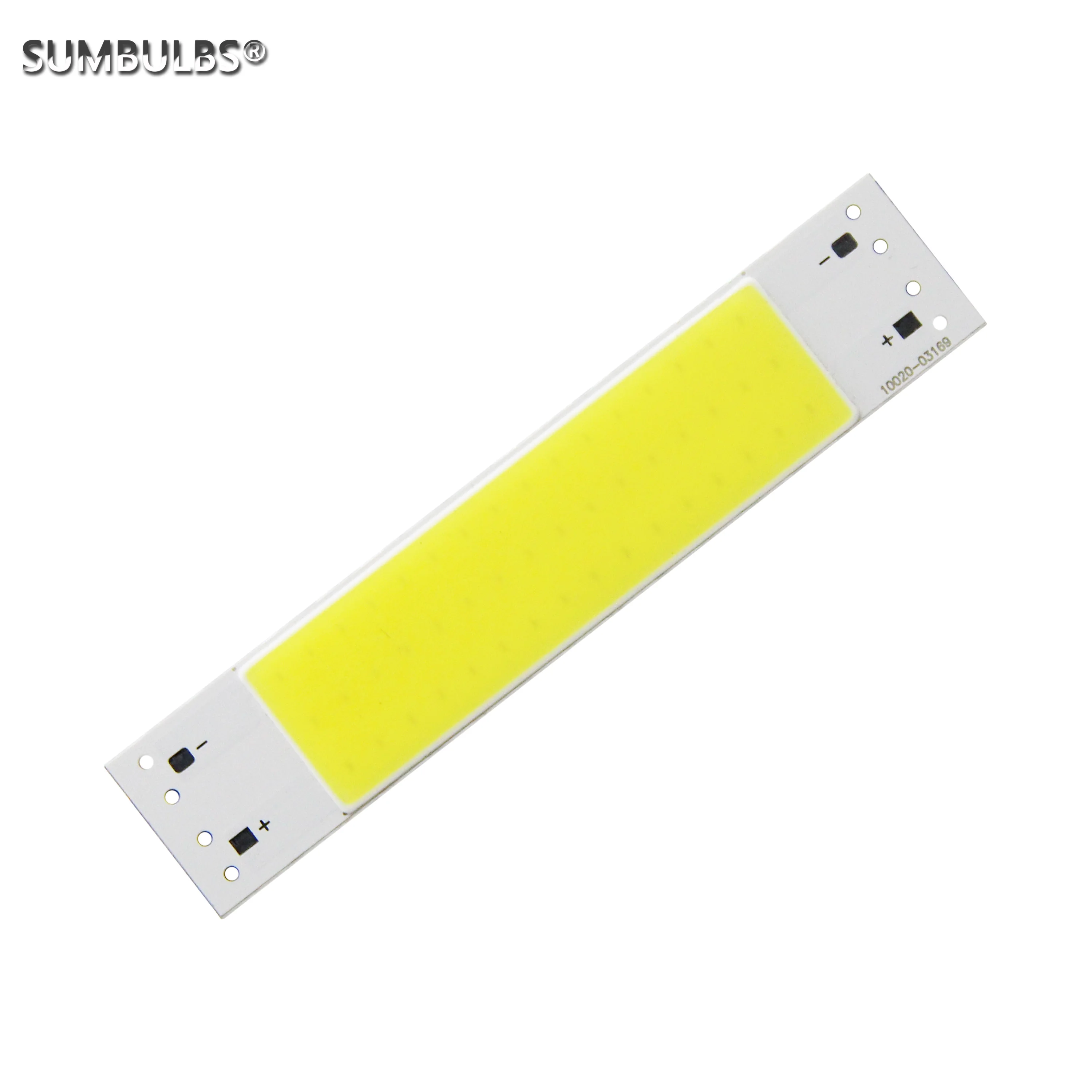 SUMBULBS DC 9V COB Modules Hard Strip Bar LED Bulb Light Source 10x2cm 5W for Desk Table Warm Cold White DIY Lamp