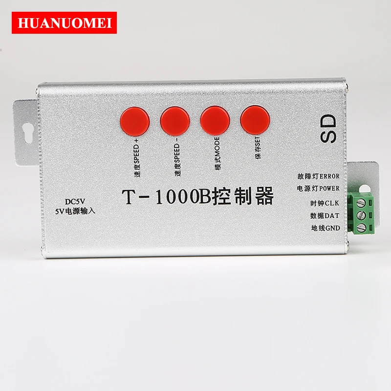 

Original T-1000B SD Card LED Pixel Controller Programmable SPI Dimmer,Max 2048 Pixels,WS2801,WS2811,WS2812B,UCS1903,LPD6803 Etc.