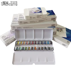 WINSOR&NEWTON Cotman Solid Watercolor Paint Pigment 8/12/24/36/45 Colors Drawing Supplies