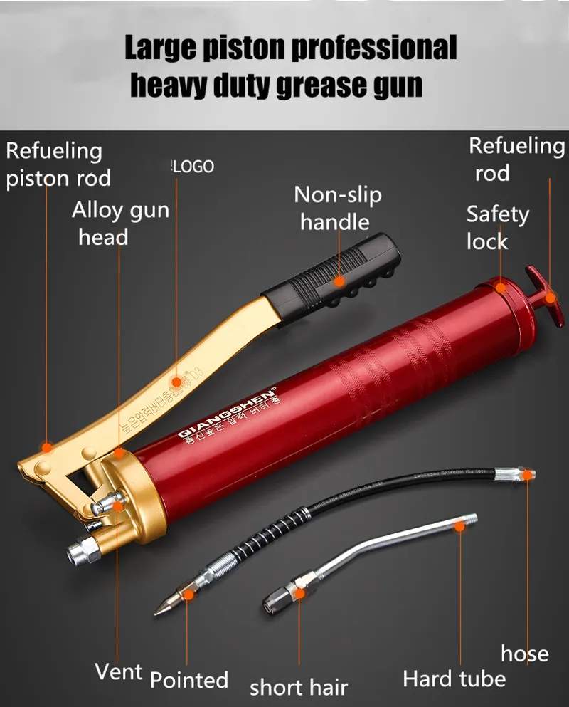 600CC Mini Grease Gun Pistol Grip One Handed Grease Butter Machine Lube Tool For Auto Repair Lubrication Vehicle Hand Tool