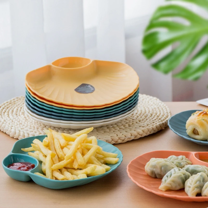 

Shell Shape Spit Bone Plate Plastic Dish Snack Dessert Nut Fruit Cake Bread Tray Food Container French Fries Ketchup Holder