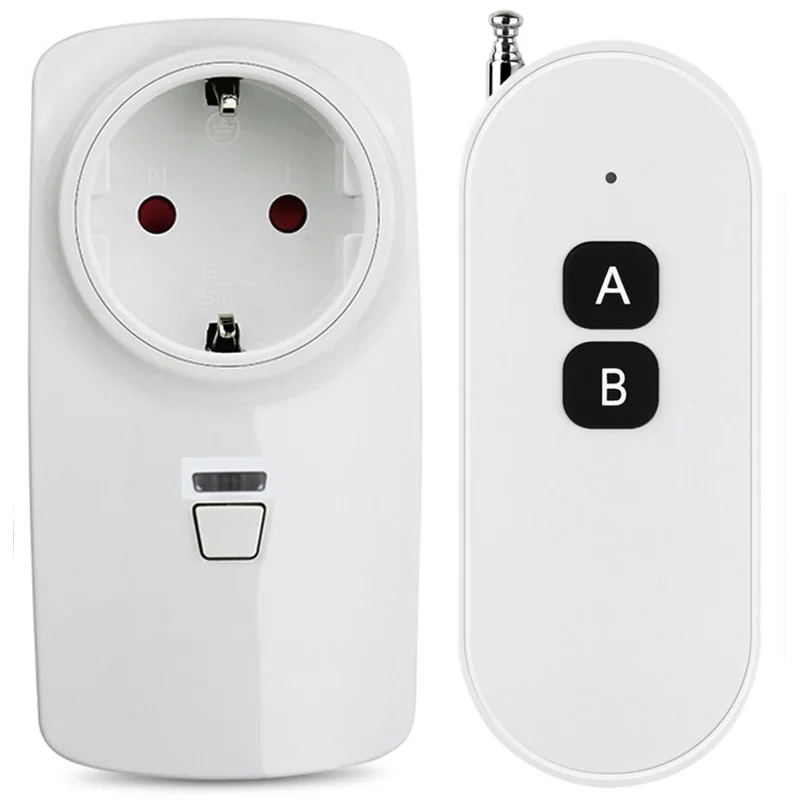 433MHZ 110V 220V 260V RF Wireless Remote Control Switch Socket EU Electrical Outlet Switch 1000m Transmitter