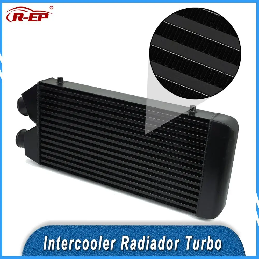 

Intercooler Car Turbo Radiator 530*280*70mm One Side Aluminum Bar Plate Structure Cold Air Intake Radiator Outlet