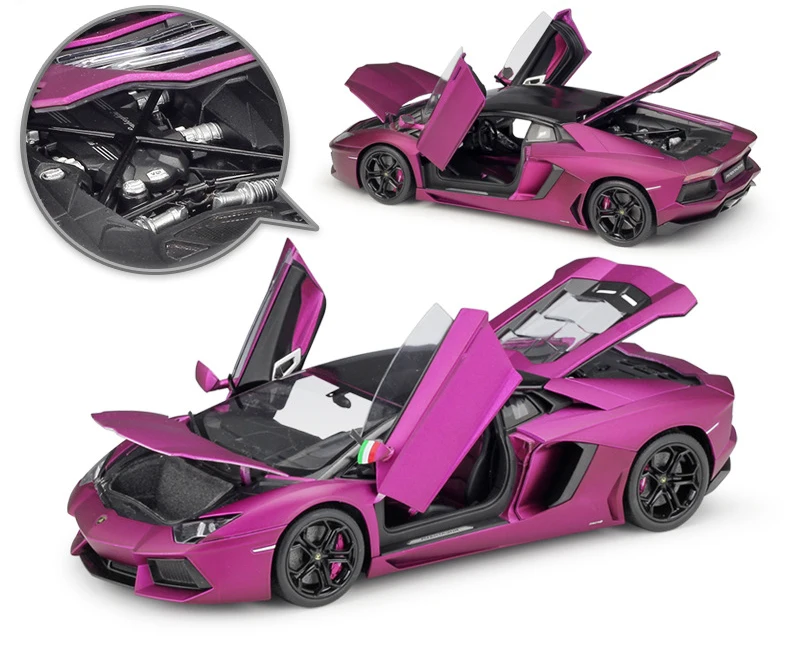 WELLY Diecast 1:18 High Simulator Model Car Lamborghini Aventador LP700 Metal Racing Car Alloy Toys For Kids Gifts Collection