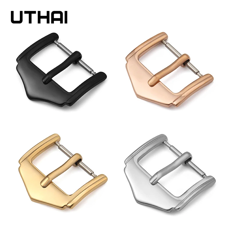 Watch Buckle 16mm 18mm 20mm 22mm watch clasp Triangular polished stainless steel buckle  watch accessories Pin buckle UTHAI T15