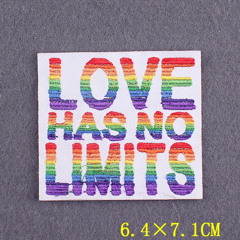 Love is Love Badges Gay Pride LGBT Patch Iron On Patches For Clothing Stickers Rainbow Patches On Clothes Stripes Accessory