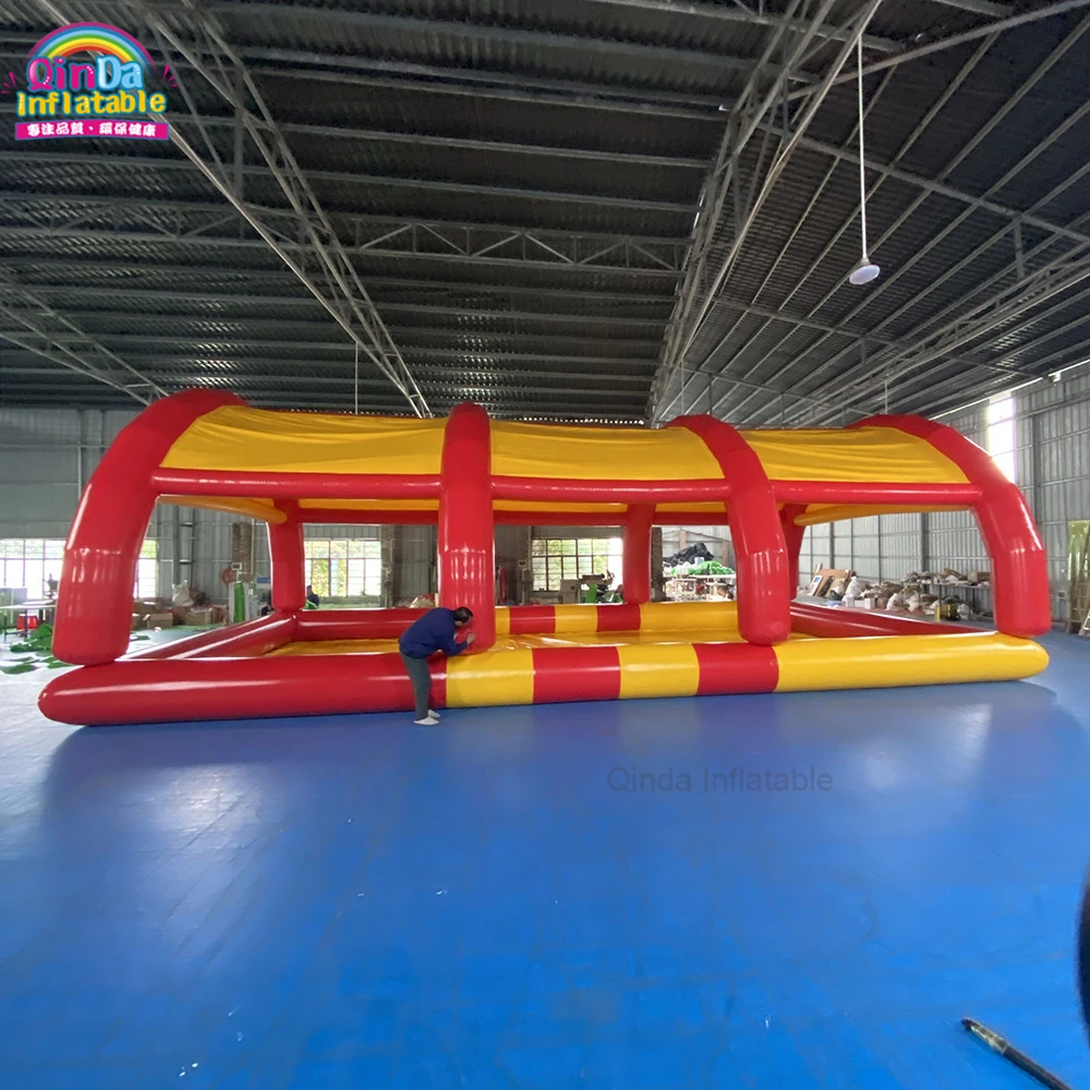 12m Commercial Pool Tent 0.6mm PVC Inflatable Swimming Pool With Tent