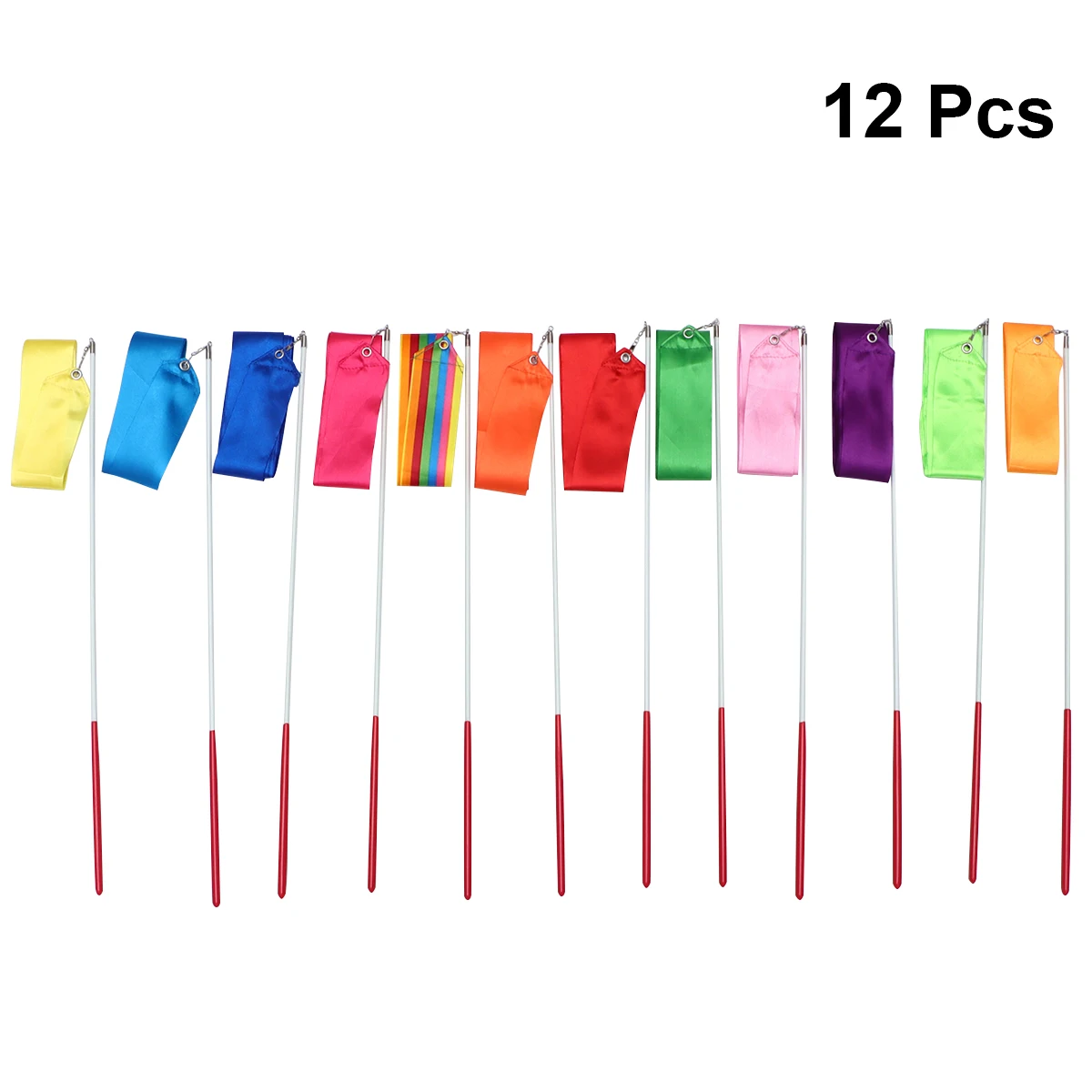 12pcs Colorful Rhytmic Gymnastics Winding Wandss Rhythmic Rhytmic Gymnastics Winding Ribbon Ballet Rhytmic Gymnastics Winding