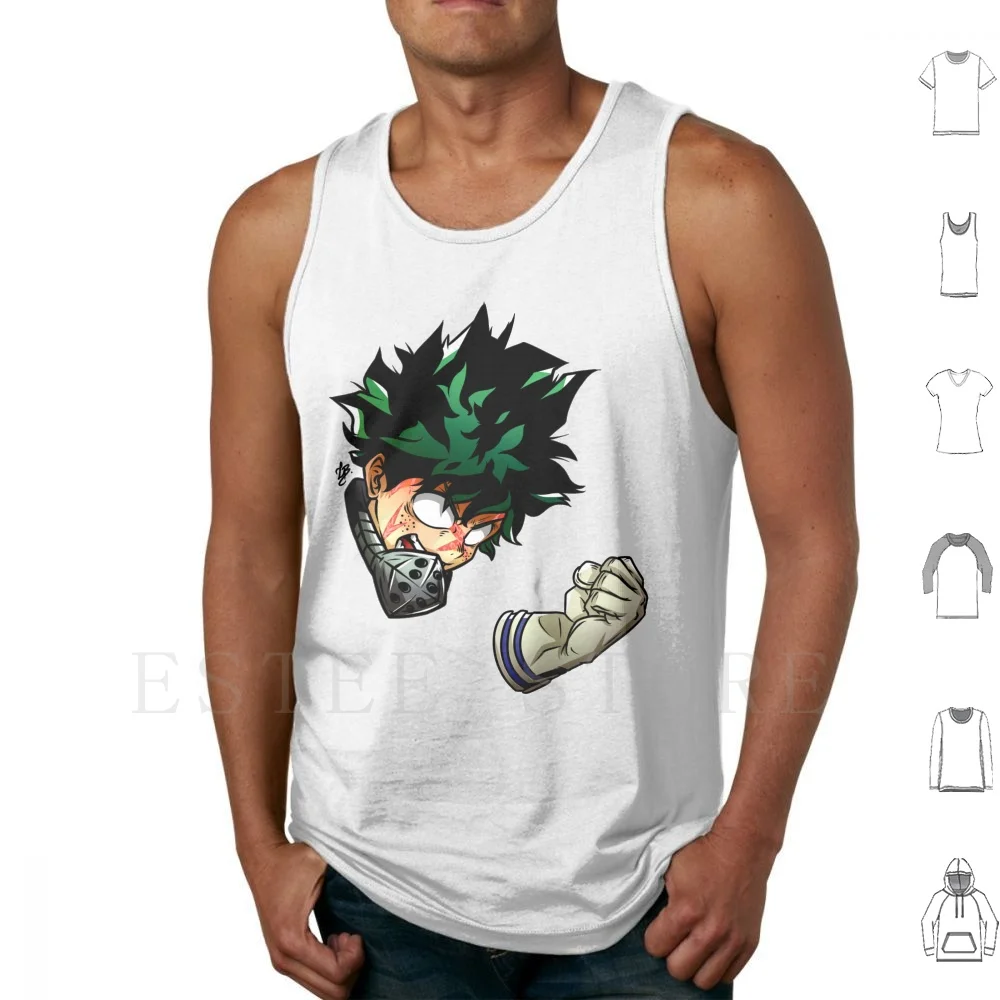 Midoriya Faces! Tank Tops Vest Sleeveless Boku No Hero Tokoyami Fumikage Anime Dark Shadow Mangá Izuku Midoriya Super Hero