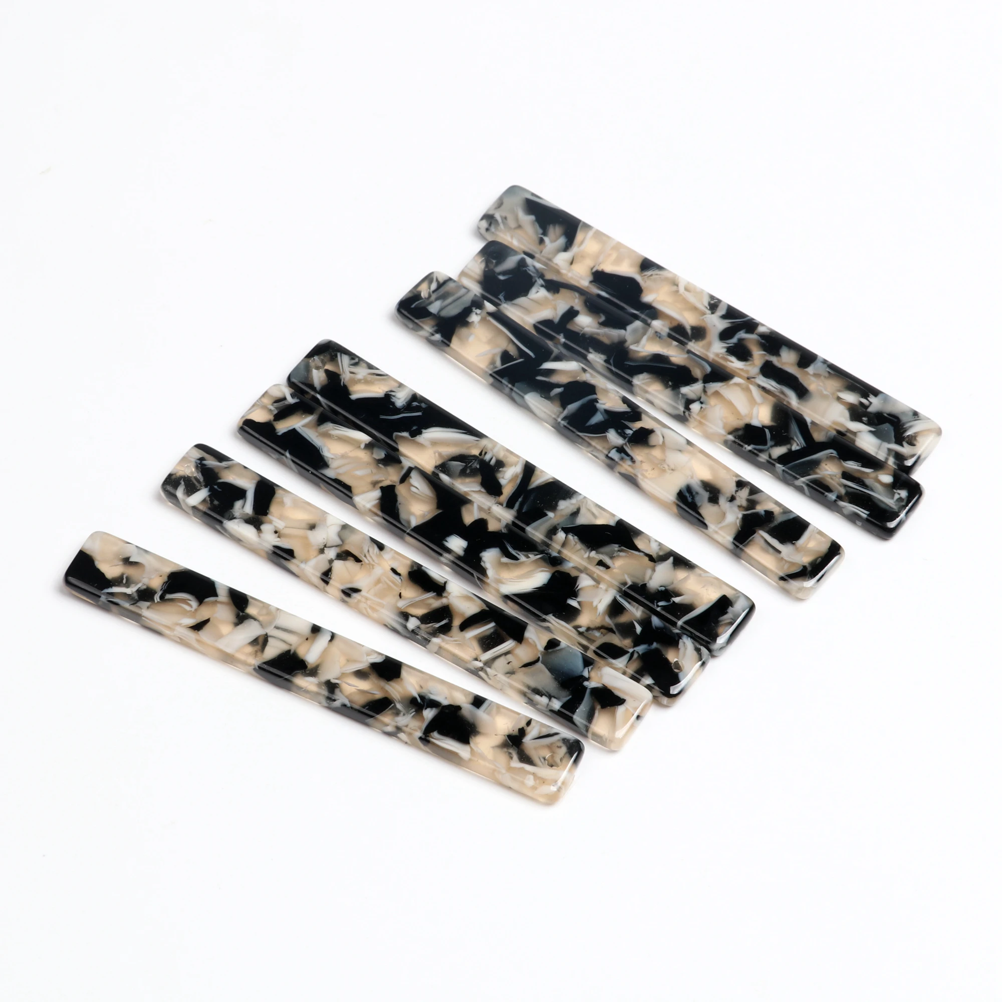 Tortoise Shell Earring Charms,Acetate Stick Charms,Thin Bar Rectangle pendant,Long Strip Earrings Part,8x60mm ,ACE234