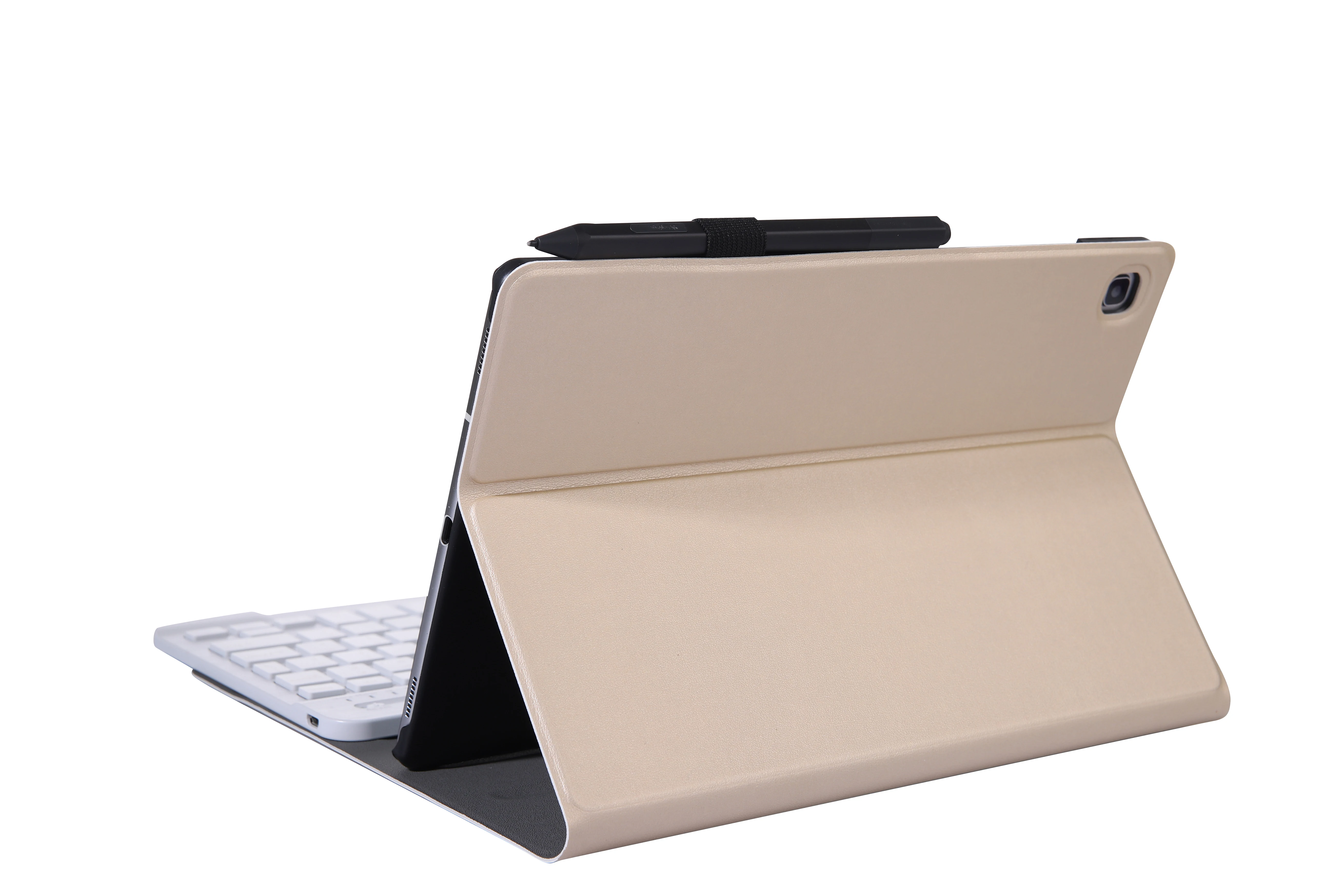 Casing Keyboard Bluetooth untuk Samsung Galaxy Tab S6 Lite 10.4 "P610 P615 Inci Sampul Keyboard Funda Casing Stand Ramping Ringan