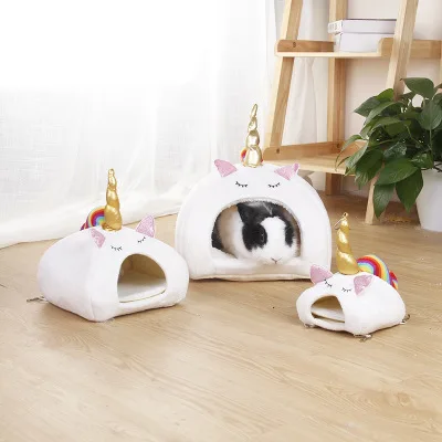 

Small Pet Nest Honey Bag Flying Nest Rabbit Cotton Nest Winter Warm Mini Unicorn Hamster Nest Decorative Nest