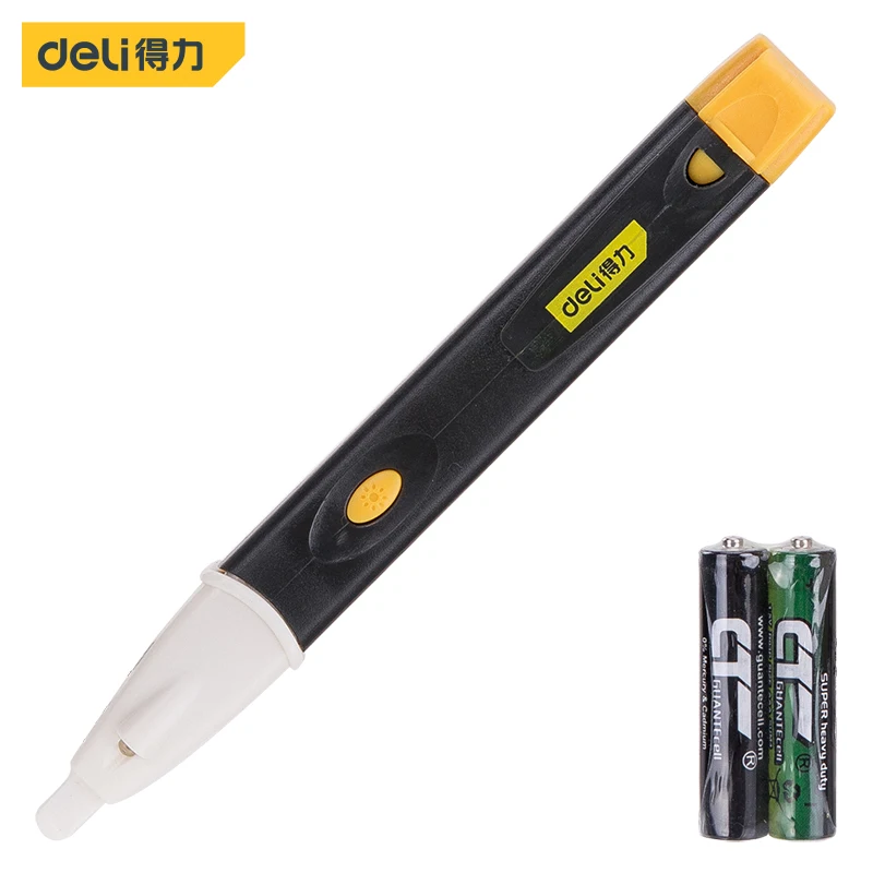 Deli DL8008 Non-Contact Test Pencil Electrician Tools Measuring Range 90-1000V  Inductive Breakpoint Test Buzzer Prompt