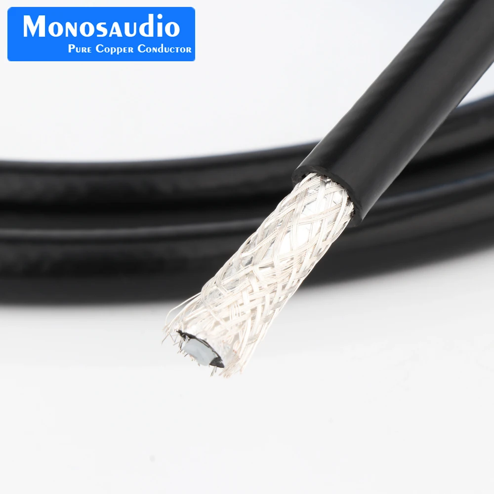 

Monosaudio PS75 Hi-end 750HM Pure Silver Connector Coxial Bulk Cable For DIY Digital Cable