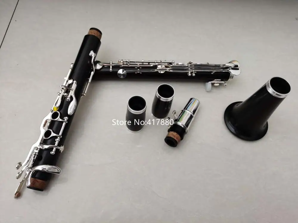 High  Quality Clarinet 18 Keys G Tune Ebony Wood Black Silver key Musical instrument  With Case Freeing