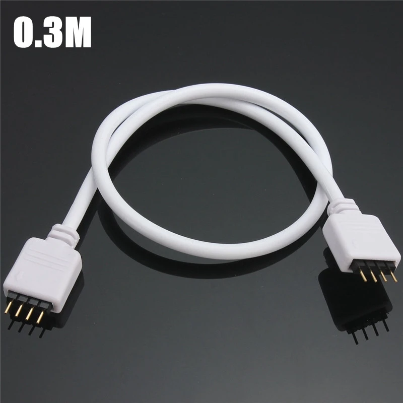 30/50/100/200/300/500 سنتيمتر 4Pin RGB LED موصل تمديد سلك كابل الحبل 4pin موصلات ل SMD 5050 3528 RGB LED قطاع ضوء