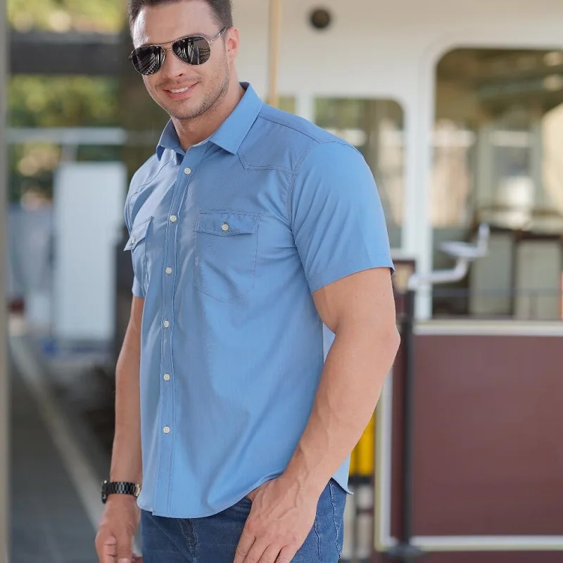 

10XL 8XL 7XL 2021 New Summer Casual Oxford Shirts For Men Short Sleeve Comfortable Mens Shirts Oversized Loose Shirt Man Tops